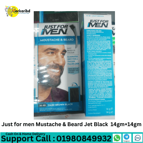 Just for men Mustache & Beard Jet Black 14gm+14gm Code: 79927520