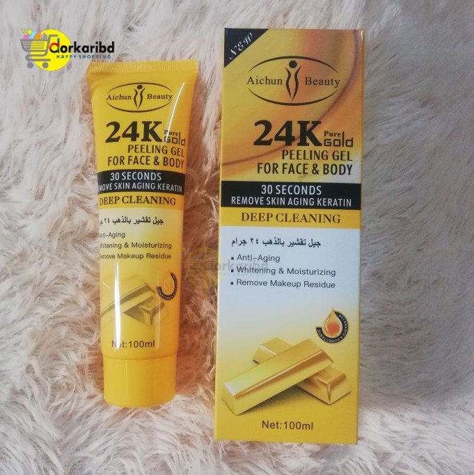 Aichun beauty 24k pure gold peeling gel for face & body 100 ML