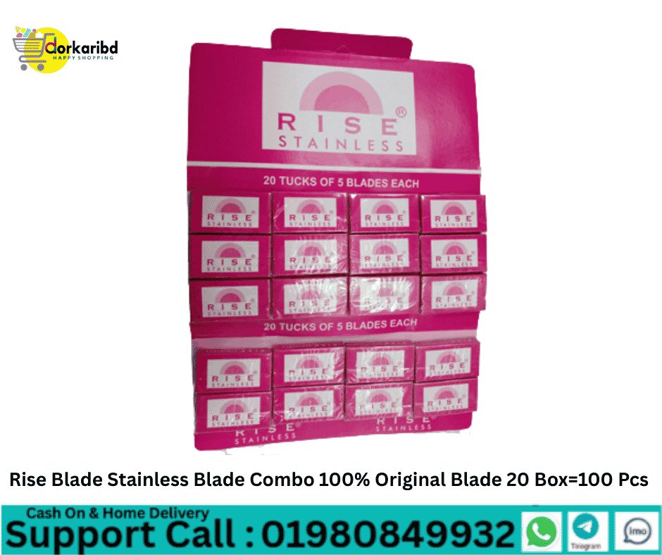 Rise Blade Stainless Blade Combo 100% Original Blade 20 Box=100 Pcs