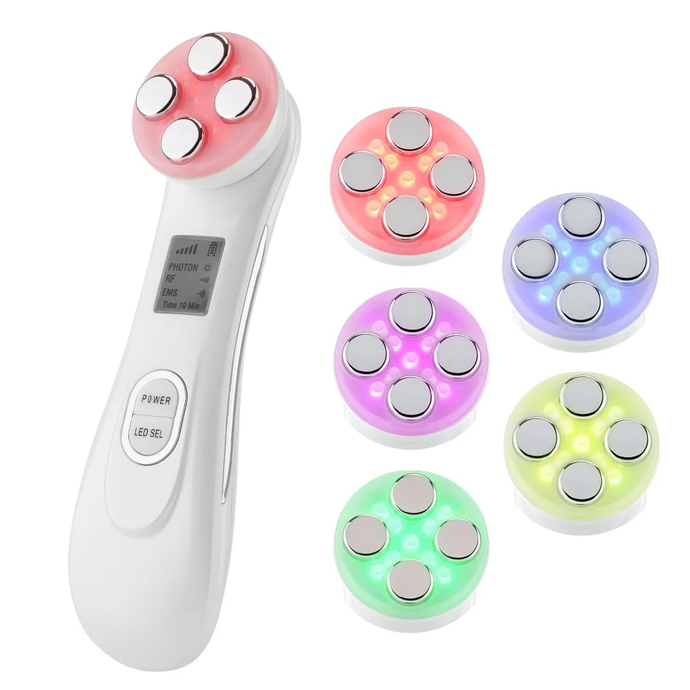 5 in 1 multi-purpose color radio frequency color light skin rejuvenation facial beauty device rf mf musical  facial rf meming micro current ipl rejuvenation skin lifting skin firming anti-wrinkle anti