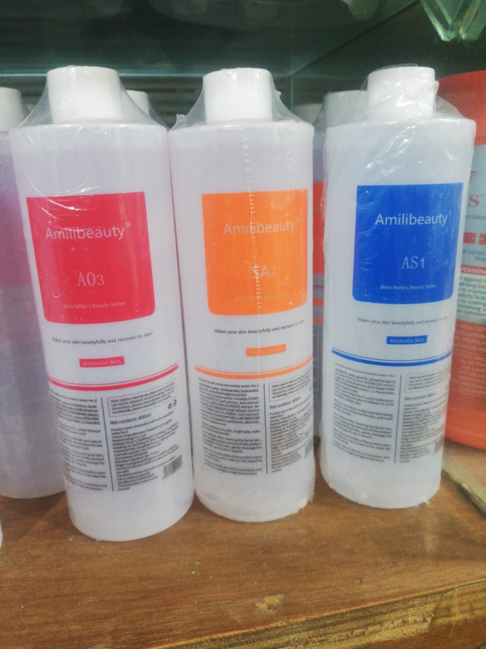 Amilibeauty Hydra Facial Solution Set (AS1, SA2, AO3) Net Content: 400ml Per Bottle