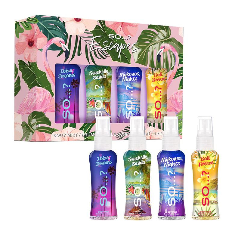 So…? Summer Escapes Body Mist body mist brume pour le corps Gift Set-120ml