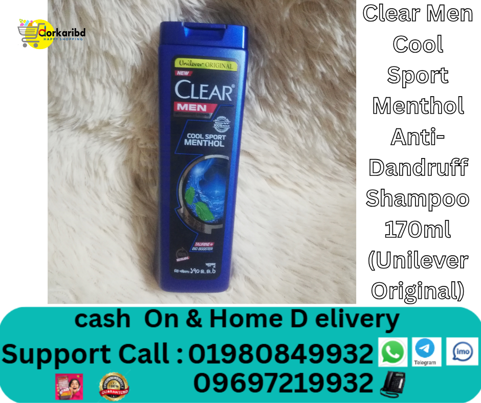Clear Men Cool Sport Menthol Anti-Dandruff Shampoo 170ml (Unilever Original)
