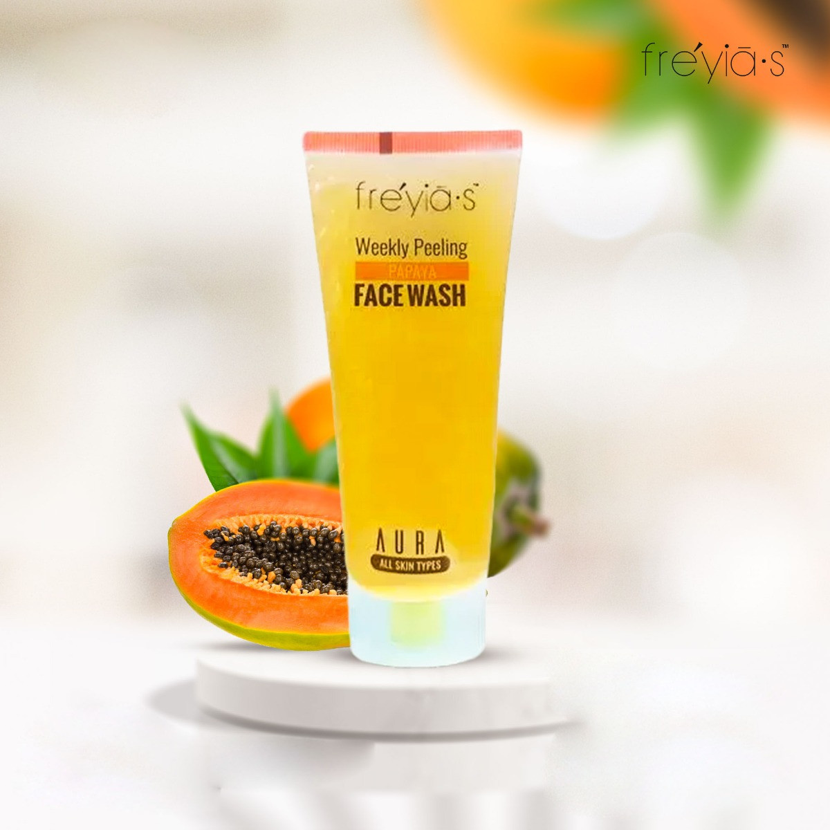 Freyias Papaya Peeling Weekly Face Wash - 100ml