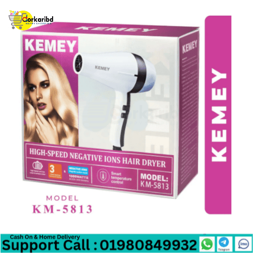 Kemey km 5813  Powerful Professional Heavy Duty Hair Dryer 1000W