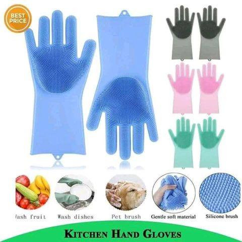 Silicone Dish Washing Kitchen Hand Gloves High Quality -1 pair