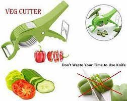 2 In 1 Stainless Steel 5 Blades With Pillars - Chilli - Onion Cut Lock Systems - Effortlessly Cut Vegetables And Fruits Stainless Steel Cutter