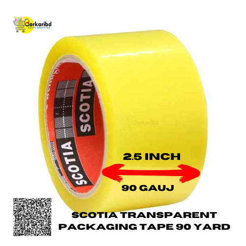 Transparent Packaging Tape Scotia 90 Yard 1 pcs