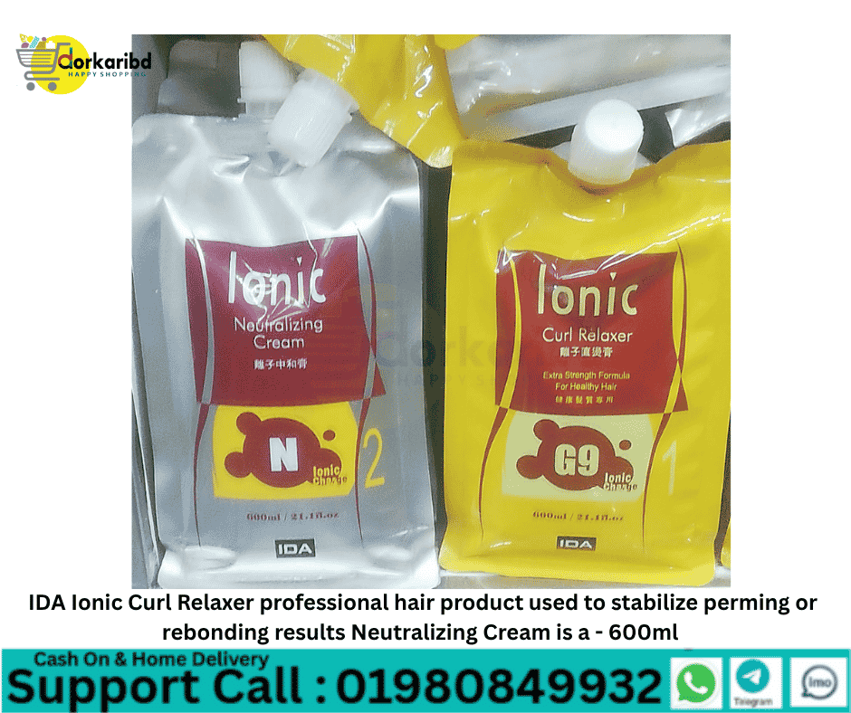 IDA Ionic Curl Relaxer professional hair product used to stabilize perming or rebonding results Neutralizing Cream is a - 600ml*600ML =1200 ML