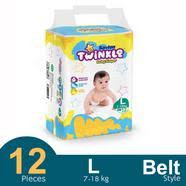 Savlon Twinkle Belt System Baby Diaper Large (7-18 kg) (12 Pcs)