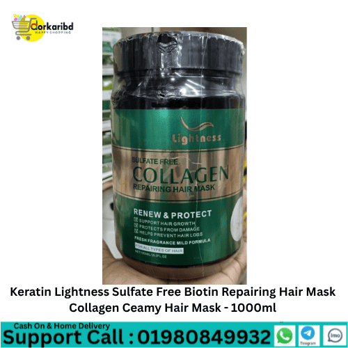 Keratin Lightness Sulfate Free Collagen Repairing Hair Mask Collagen Repairing Hair Mask - 1000ml
