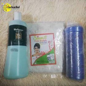 FAIR POLISH medium SIZE Welloxon Herbal 9% 30 Vol Developer 500ML And Blondor Powder Bleaching Powder - Wella Professionals 200GM Fair Polish Facial Powder big pack 300gm Combo 500gm+200ml+300ml Code