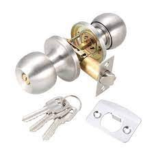 KSM Round Door Lock for Bedroom, Bathroom, Balcony 35-50mm Thickness