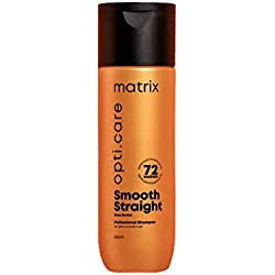MATRIX Opti.Care Professional Shampoo for ANTI-FRIZZ Shampoo | For Salon Smooth, Straight hair | with Shea Butter- 200ml