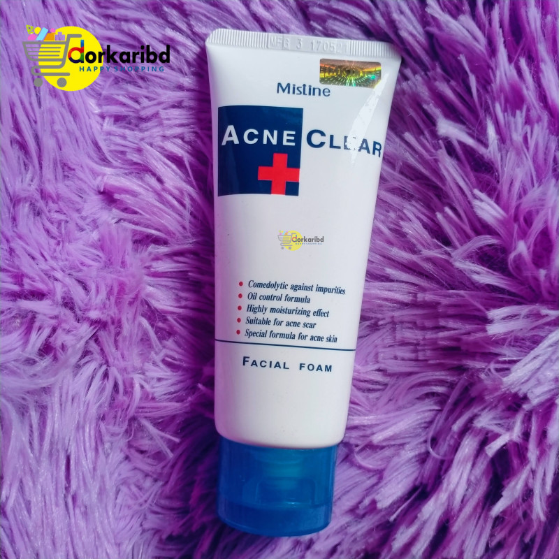 Mistine Acne Scar Clear Oil Bemish Control Facial Foam Face Wash-85g made in Thailand