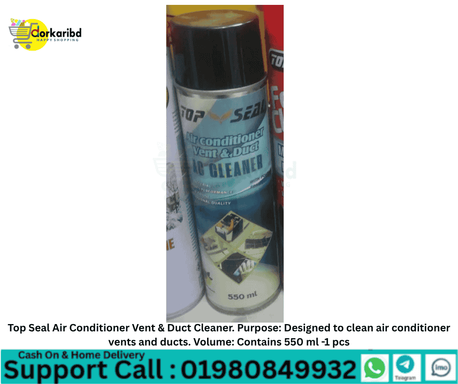 Top Seal Air Conditioner Vent & Duct Cleaner. Purpose: Designed to clean air conditioner vents and ducts. Volume: Contains Spray 550 ml -1 pcs