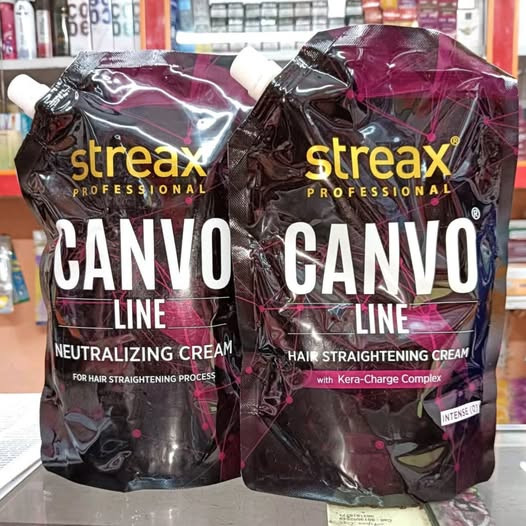 Streax Canvo Line Hair Straightening Cream(500g) & Neutralizing Cream (500g) -2 pcs