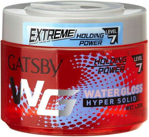Gatsby Water Gloss Wet Look Super Hard Hyper Solid Hair Gel - Red  level 7- 30gm