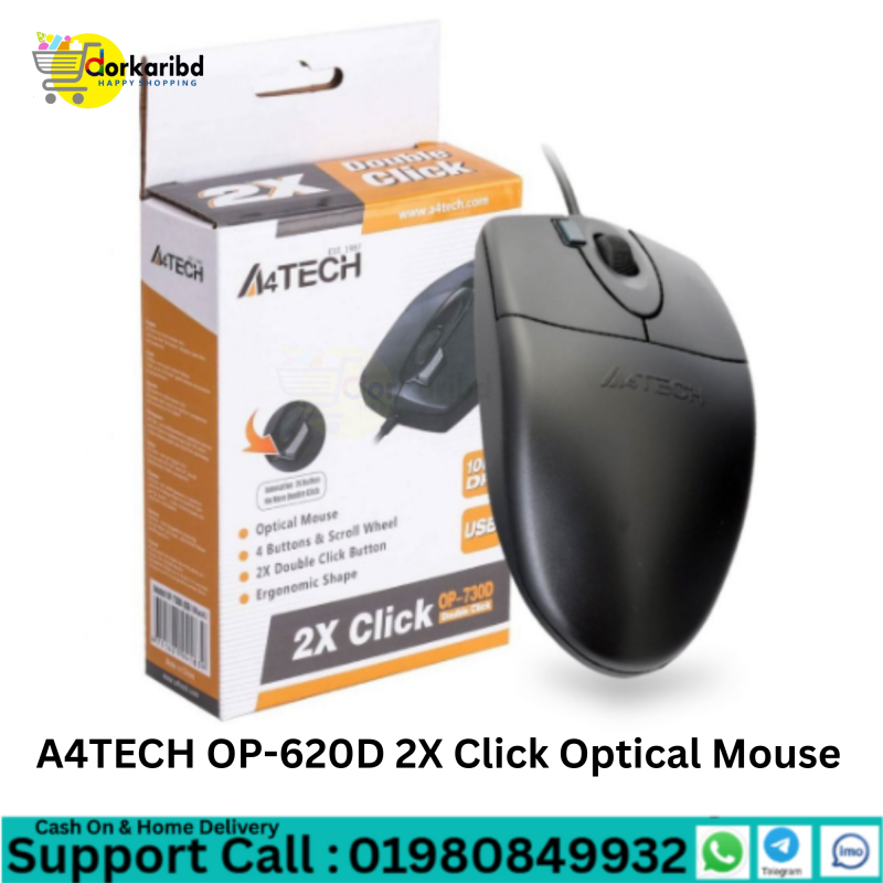 A4TECH OP-620D 2X Click Optical Mouse