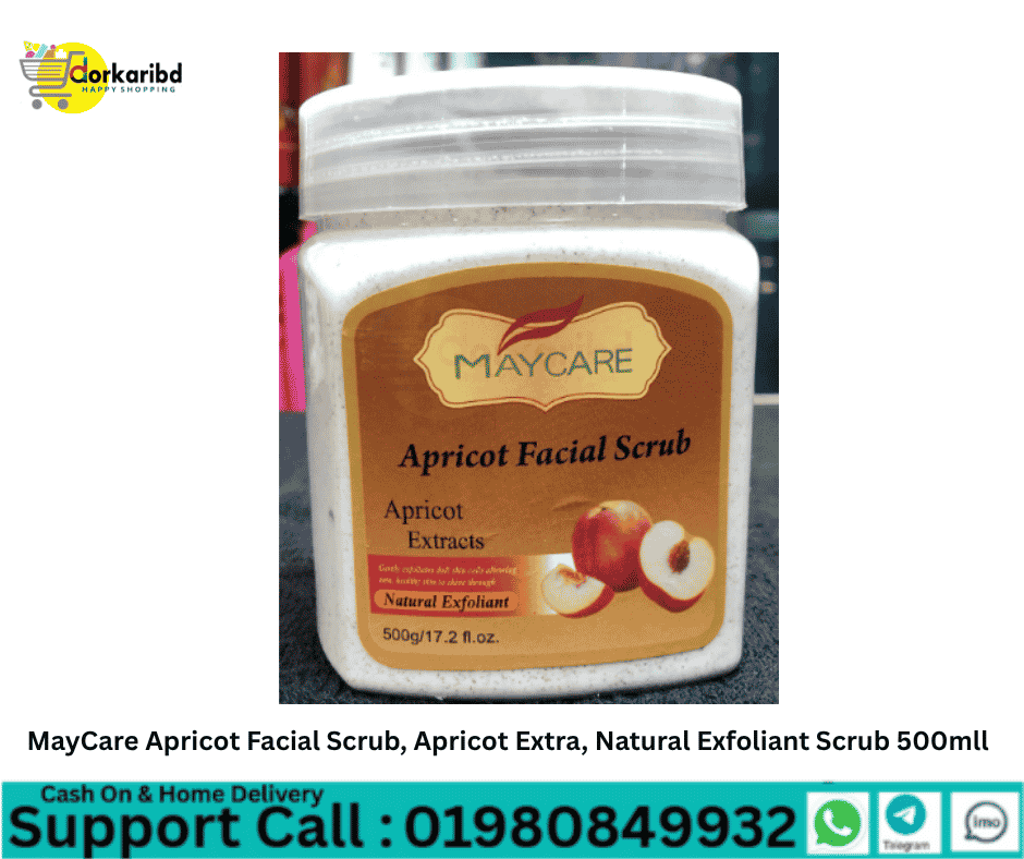 MayCare Apricot Facial Scrub, Apricot Extra, Natural Exfoliant Scrub 500ml