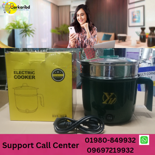 Electric Cooking Pot Multifunctional Nonstick Household Cooking Pot 1-2 Person Single Layer Hot Pot Electric Rice Cooker Machinev