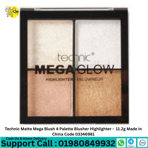 Technic Matte Mega Blush 4 Palette Blusher Highlighter -  11.2g Made In China Code 03346981