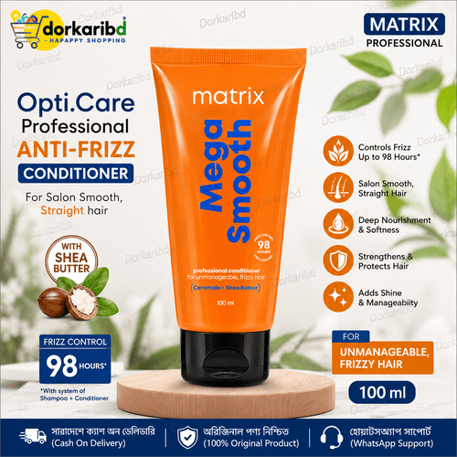 MATRIX Opti.Care Professional ANTI-FRIZZ Conditioner  For Salon Smooth, Straight hair| with Shea Butter- 98