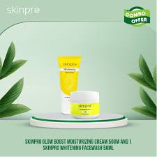 SkinPro Glow Boost Moisturizing Cream 50gm and 1 Skinpro Whitening Facewash 50ml