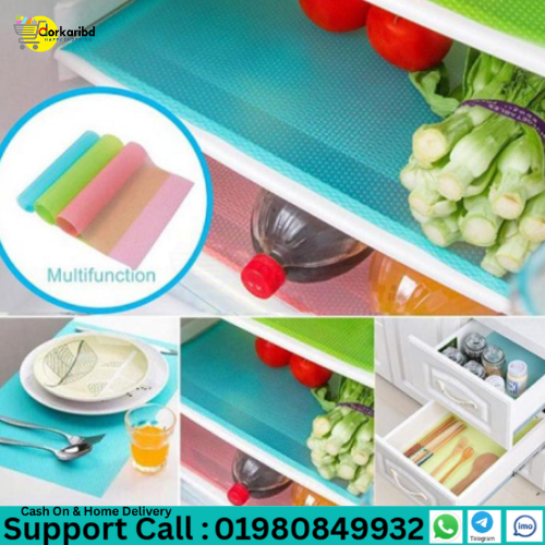 3 Pcs Set Fridge Inside Mats Waterproof Refrigerator Pads, Fridge Inside Mats Colour Pink, Green, Blue Size: 45*30cm