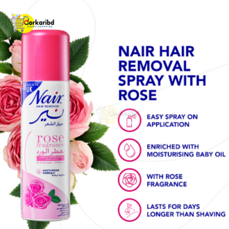 Nair Hair Removal Spray – Rose, 200 ml