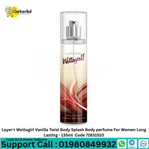Layer'r Wottagirl Vanilla Twist Body Splash Body perfume For Women Long Lasting - 135ml  Code 72831510