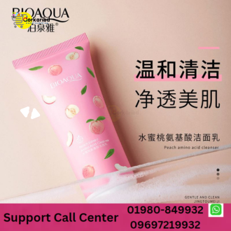 BIOAQUA face wash Peach Extract Amino Acid Cleanser pembersih wajah- 100g