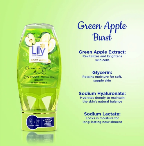 Lily Green Apple Burst Body Wash 250 ml Code 83759241