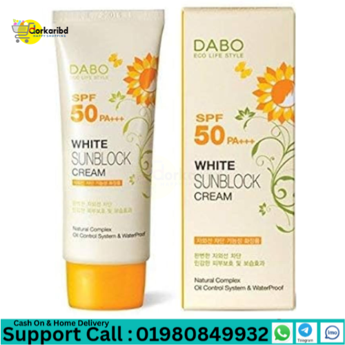 DABO White Sunblock Cream Power Sun Shield SPF 50 PA+++ 70ml  Tube