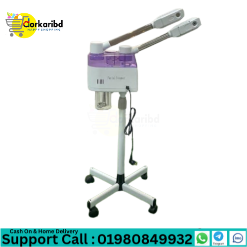 2 in 1 Ozone Facial Nano Hot Cold Steamer Warm Mist Ion Steaner Face Deep Cleaning 10s Spray Vaporizer Salon Home Spa Sprayer  Double Tube