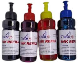 Color Fly Sublimation Ink Bottle Premium All Color For Printer Ink 4 Color 4 pcs 100ml