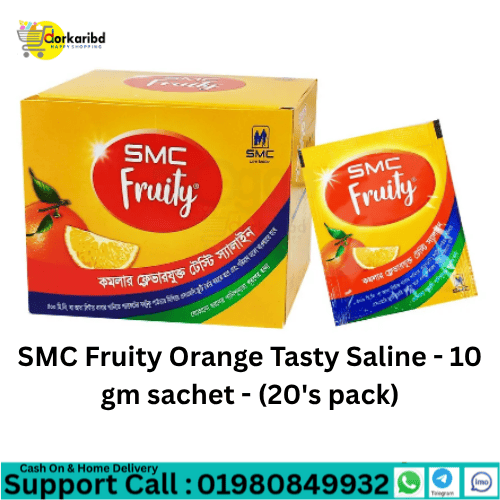 SMC Fruity Orange Tasty Saline - 10 gm sachet - (20's pack)